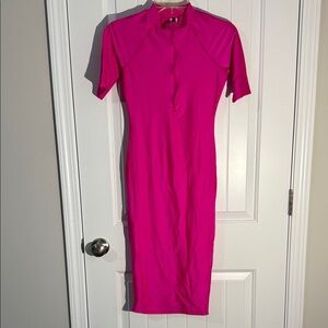 K Too Fuchsia Midi Dress
